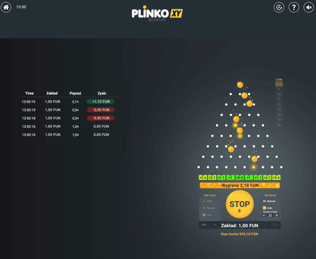 Jak grać w Plinko XY